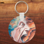 Paniekgolven olieverfschilderij sleutelhanger (Voorkant)