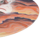 Paniekgolven olieverfschilderij snijplank (Hoek)