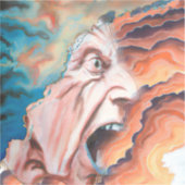 Paniekgolven olieverfschilderij sticker (Voorkant)