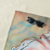 Paniekgolven olieverfschilderij strandlaken (In situ)