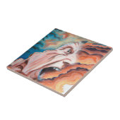 Paniekgolven olieverfschilderij tegeltje (Zijkant)