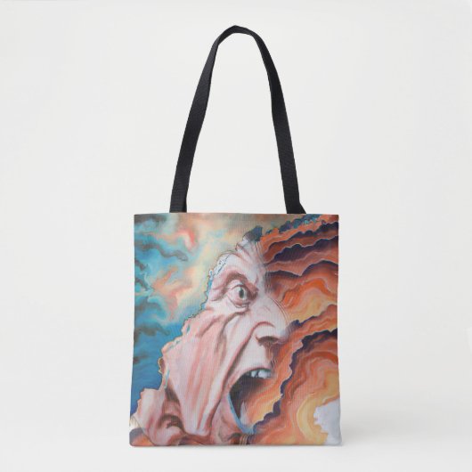 Paniekgolven olieverfschilderij tote bag (Voorkant)