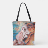 Paniekgolven olieverfschilderij tote bag (Achterkant)