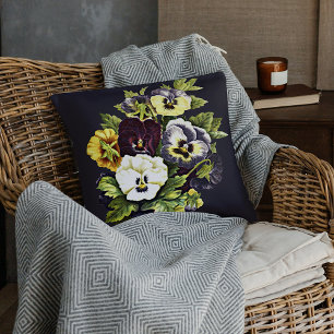  paniekjes in donkere middernacht blauw kussen