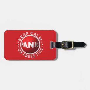Paniekknop aangepaste bagagelabel