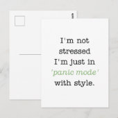 Paniekmodus in stijl briefkaart (Voorkant / Achterkant)