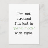 Paniekmodus in stijl briefkaart (Voorkant)