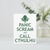 Paniekscherm en Call Cthulhu Briefkaart (Staand voorkant)