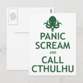 Paniekscherm en Call Cthulhu Briefkaart (Voorkant / Achterkant)