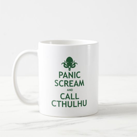 Paniekscherm en Call Cthulhu Koffiemok (Links)