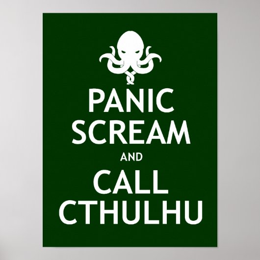 Paniekscherm en Call Cthulhu Poster (Voorkant)