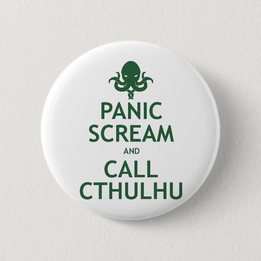 Paniekscherm en Call Cthulhu Ronde Button 5,7 Cm (Voorkant)