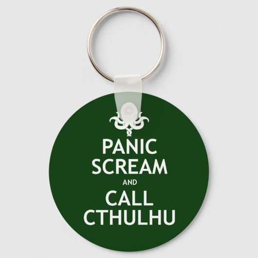 Paniekscherm en Call Cthulhu Sleutelhanger (Voorkant)