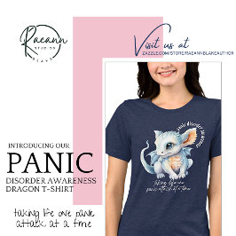 Paniekstoornis Bewustzijn Draak WITTE LETTERS Tri-Blend Shirt