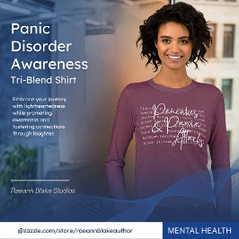 Paniekstoornis Bewustzijn WITTE LETTERS Tri-Blend Shirt