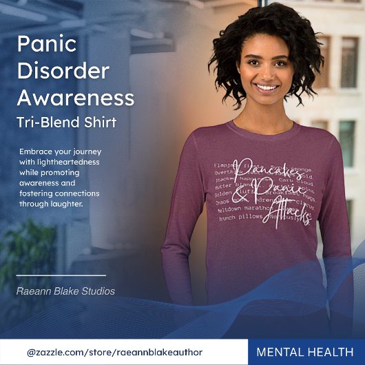 Paniekstoornis Bewustzijn WITTE LETTERS Tri-Blend Shirt