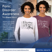 Paniekstoornis Bewustzijn WITTE LETTERS Tri-Blend Shirt