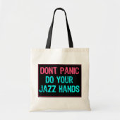 Paniekteken niet - Doe uw Jazz-handen LT blauw/Roz Tote Bag (Voorkant)