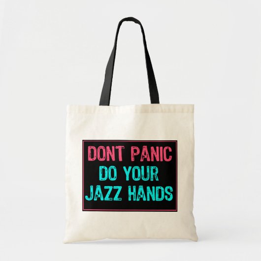 Paniekteken niet - Doe uw Jazz-handen LT blauw/Roz Tote Bag (Voorkant)