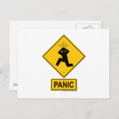 Paniekwaarschuwingsbord Briefkaart (Voorkant / Achterkant)