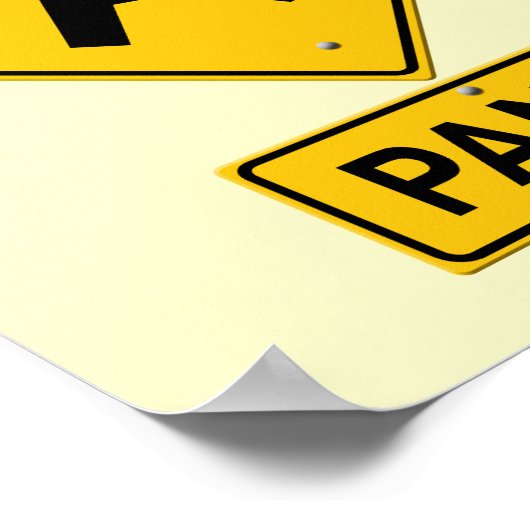 Paniekwaarschuwingsbord Poster (Hoek)