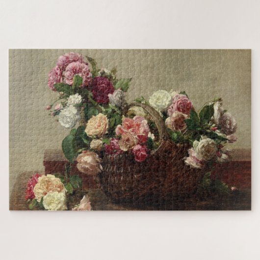 Panier de Rozen - Henri Fantin-Latour Legpuzzel (Horizontaal)