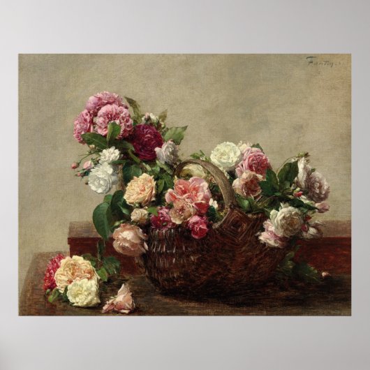Panier de Rozen - Henri Fantin-Latour Poster (Voorkant)