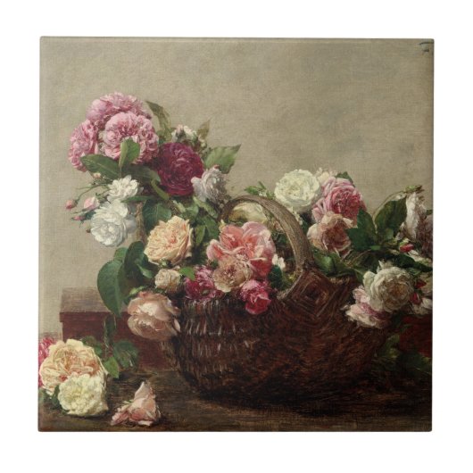 Panier de Rozen - Henri Fantin-Latour Tegeltje (Voorkant)