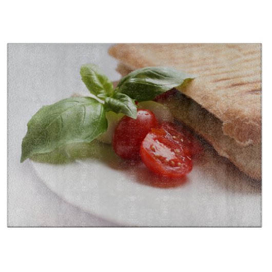 Panini Caprese: gezond Italiaans voedsel Snijplank (Voorkant)