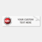 Panische Button aangepaste bumpersticker (Voorkant)