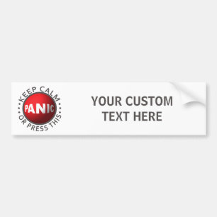 Panische Button aangepaste bumpersticker