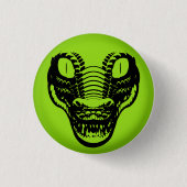 Panische Button Alligator Avatar pin badge (Voorkant)