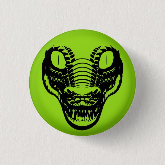Panische Button Alligator Avatar pin badge (Voorkant)
