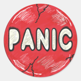 Panische Button Ronde Sticker