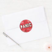Panische Button Ronde Sticker (Envelop)