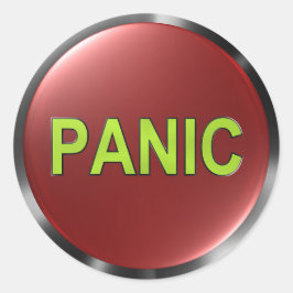 Panische Button Ronde Sticker