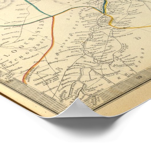 Panjab, Afghanistan, Kasjmeer, Sinde Poster (Hoek)