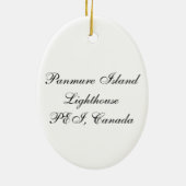 Panmure Island Lighthouse Keramisch Ornament (Achterkant)