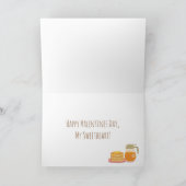 Pannekoeken en het Wenskaart van de Valentijnsdag Feestdagen Kaart (Binnen)