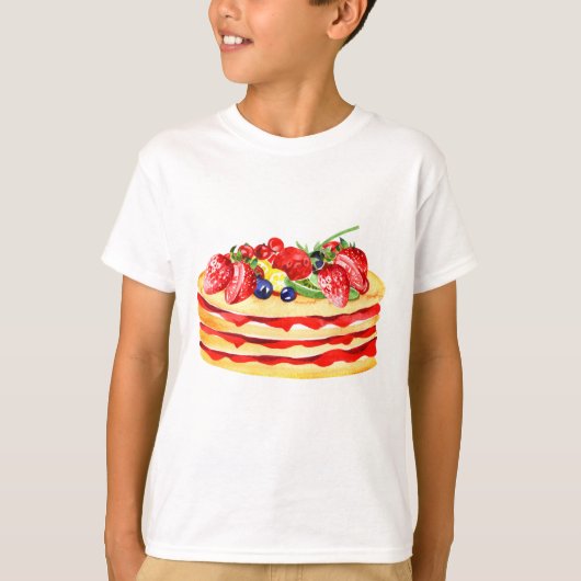 pannenkoek aardbei t-shirt (Voorkant)