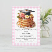 Pannenkoek Afstudeerontbijt Feestviering Kaart (Staand voorkant)