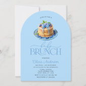Pannenkoek Baby Brunch Blueberry Baby shower Kaart (Voorkant)