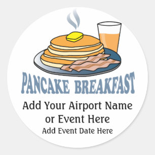 Pannenkoek Bacon Juice Fundraiser Ronde Sticker