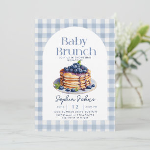 Pannenkoek Blueberry Gingham Baby Brunch Baby show Kaart