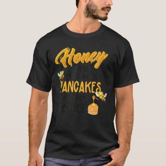 Pannenkoek Brunch Ontbijt Honing Zoet Bijen Imker T-shirt