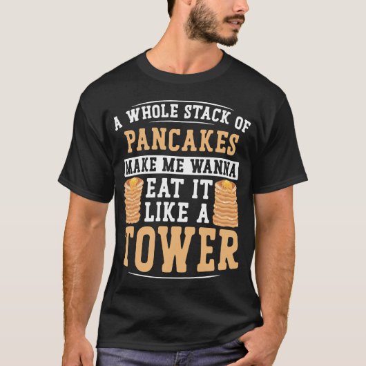 Pannenkoek Een hele stapel pannenkoeken maakt dat T-shirt (Voorkant)