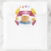 Pannenkoek en pyjama verjaardag dank u ronde sticker (Tas)