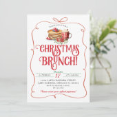 Pannenkoek en warme cacao Hand getrokken kerst bru Kaart (Staand voorkant)