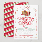 Pannenkoek en warme cacao Hand getrokken kerst bru Kaart (Voorkant / Achterkant)