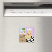 Pannenkoek Flipping Pig Chef Magnet (Insitu (Vaatwasser))